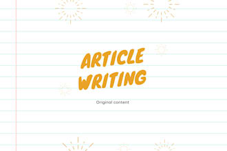 write articles for you