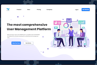 design 2d or flat website illustration and landing page illustrations