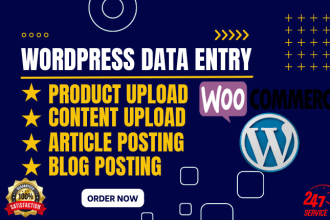 do wordpress data entry for you