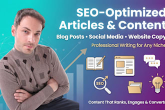 plan, write and manage SEO content for social media and websites