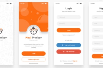 design modern mobile or web app UI UX design