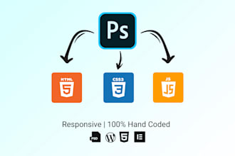 convert PSD to HTML bootstrap responsive website