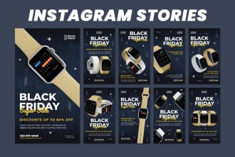 design instagram posts and stories for black friday