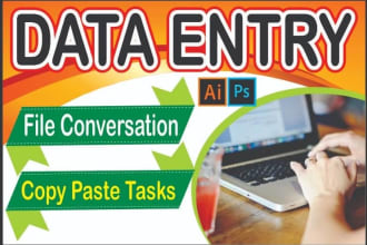 data entry ,file conversation and copy paste tasks