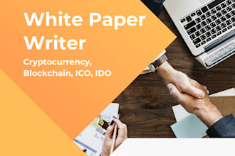 write professional white paper for crypto, blockchain, and ico