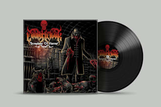 create a dark art, horror or spooky cover album illustration