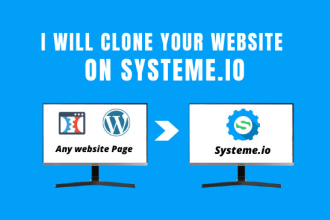 clone your existing site on systeme io