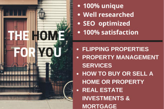 write SEO friendly real estate related content