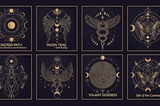 design mystical sacred geometry logo spiritual healing