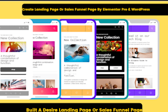 create or design your professional landing page or sales funnel page