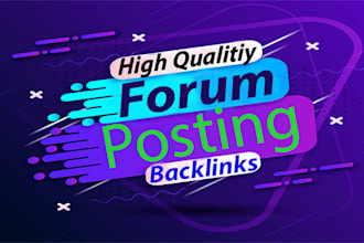 55 forum posting HQ dofollow forum backlinks, forum linkbuilding