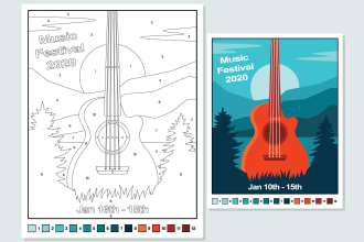 create color by number pages from your photo