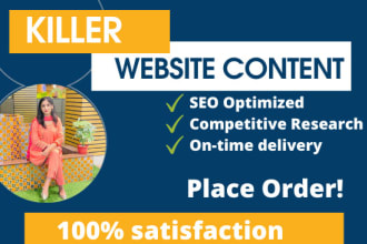 write killer website content for you