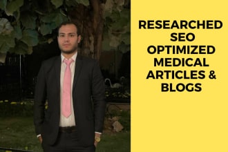 write medical and health blogs and articles as an expert
