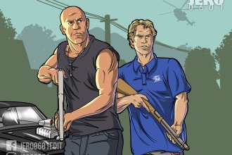 draw you in the style of gta