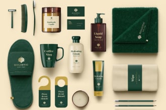 do logo with complete brand style guide or identity for you
