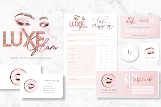 do beauty, lashes and makeup feminine signature logo