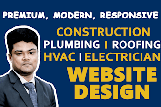 design construction contractor plumbing hvac roofing plumber electrician website