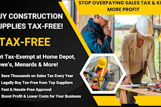 get you approved to buy construction materials tax free from home depot lowes