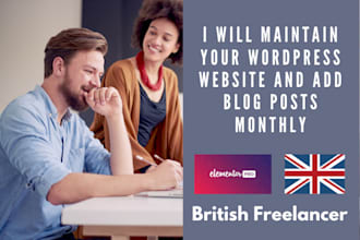 maintain your wordpress website and publish blog posts