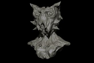 create 3d monster model for 3d printing or games