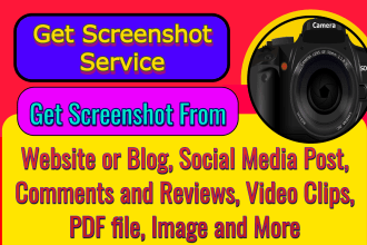 take screenshot from apps, website, video and many more