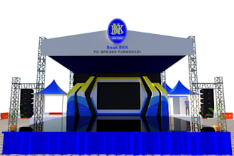 design yourvenue for event sets, stage, gate or booth