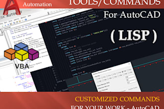 create tools for autocad with lisp or vba