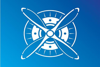 design pilot logbook logo in 1 day