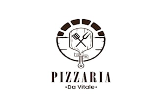 design pizzaria da vitale logo in 1 day