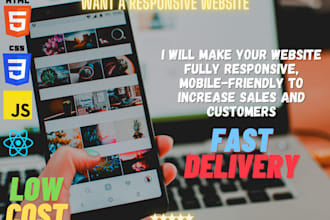 make your website responsive, mobile friendly