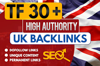 creat high tf 30 plus UK SEO contextual backlinks