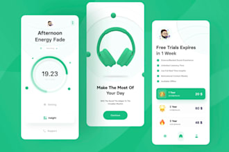 modern creative mobile UI UX design in xd or figma