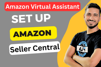 professionally set up amazon seller account, business and individual