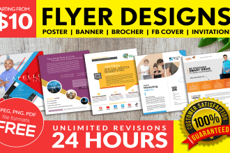 design professional business flyer or brochure within 24 hours