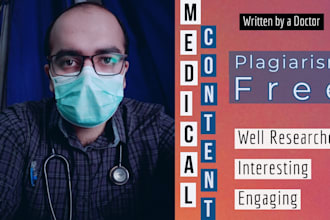 write medicine and health articles and blogs