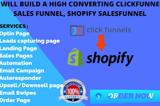 set up high ROI clickfunnel salesfunnel shopify salesfunnel