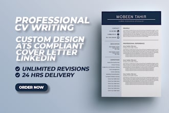 build or revamp your ats CV resume with cover letter and linkedin optimization