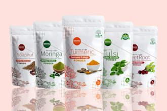do pouch design, label design, mylar bag, food packaging design