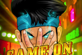 design cartoon album cover, mixtape or single cover art