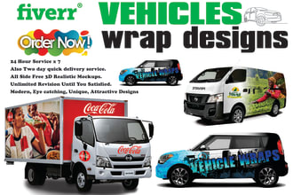 wesome car, van, food truck or trailer wrap designs