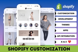shopify dropshipping store, app development, customization, liquid bug fix