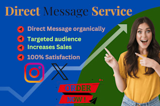 send instagram and twitter dm or direct message organically
