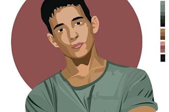 make vectorial illustration in an artistic way