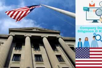 do company research and due diligence on USA companies