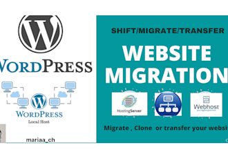 migrate clone or  transfer wordpress website