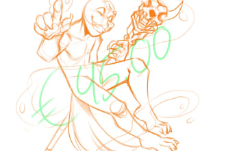 draw your furry character in a halloween setting