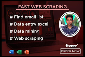 find email list,data entry,data mining,web scraping ,copy paste, excel cleaning