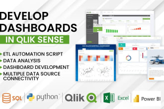 teach and build dashboard for you on qlikview, qliksense and powerbi