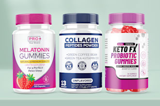 design professional product label and supplement  label design